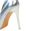 Dress Shoes Women Fetish 10.5cm High Heels Pumps Wedding Bridal Stiletto Women Heels Lady Scarpins Office Party Green Blue Gold Shoes 230203