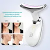 Face Massger Neck Face Device de beleza 3 cor LED PON Terapia Skin Reduce Reduce Double Chin Antijuga Remova ferramentas de cuidados com a pele do pescoço 230203