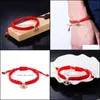 Bedelarmbanden rode snaar armband kwade eye amet thread bescherming luckyhat drop levering sieraden dhtro dhtro