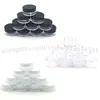 Storage Bottles 10Pcs 20ml 10ml Acrylic Round Clear Jars With Lids For Lip Balms Creams DIY Make Up Cosmetics Samples Gloss Containers Set