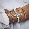 Bracelets porte-bonheur ME bohème géométrique pierre Bracelet ensemble pour femme Vintage corde Taseel Sequin lune carte éléphant coeur feuille femme bijoux