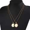 Collier de Couple Puzzle géométrique à la mode pour amoureux, collier en acier inoxydable, ras de cou, bijoux cadeaux de saint valentin