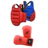 Protective Gear Karate Gloves Taekwondo Dobok Sparring Gear Uniform Set Helmet Shin Guards Boxing Equipment MMA Team Chest Suit Body Protection 230203