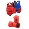 Equipaggiamento protettivo Guanti da karate Taekwondo Dobok Sparring Gear Set uniforme Casco Parastinchi Attrezzatura da boxe MMA Team Tuta da torace Bo226M