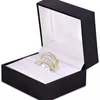 Solitaire anneau éblouissant complet en cristal pavé zircon en pierre croix de luxe Bande nuptiale de haute qualité Bling élégant s y2302