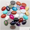 Stone 13x18mm naturlig oval cabochon lösa pärlor roskvarts turkosstenar ansikte för reiki helande kristallprydnader halsla dhgarden dhqt9