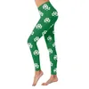 Women's Pants St. Patricks Day Print High midja Yoga Biker Shorts Bodysuit för kvinnor Bulift Leggings Medium