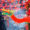 Feestdecoratie Chinees Dragon Year Paper Garland Hangende 3d Decors Tissue Lantern Ornament Spring Festival Feng Toys Shui