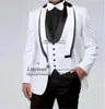 Мужские костюмы Blazers 2023 Последние Slim Fit Catch Designs White Classic для свадебного красивого жениха смокинго