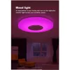 Takljus modern LED RGB Dimble 25W 36W 52W App Remote Control Bluetooth Music Light Foyer Bedroom Smart Lamp Drop Delivery L DH1KE