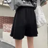 Shorts femininos jielur kpop esportes de verão lixo novo cinza preto alta cintura lazer jovem moda a linha quente y2302