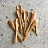 Quality 100 Pieces Small Bamboo Spoon 13.5cm Natural Spoons Durable for Cafe Coffee Tea Honey Sugar Salt Jam Mustard Ice Cream Handmade Utensils