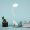 Table Lamps Reading Light Clip On LED Book 1800mAh Rechargeable Desk Lamp Eye Care W/ 5 Brightness Levels And Color