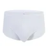 Mutande U Convex Pouch Uomini sexy Boxer traspirante Seta di ghiaccio Cockring Boxer da uomo Maschile Gay Biancheria intima per pene Plus Size M10