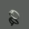 Womens Designer Ring Fashion Full Diamond Stones Love Ring Gold Nail Rings Bijoux