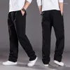 Mäns byxor 2023 Herrlast Bomullsmän Pocket Löst rak Pant Elastic Work Trousers Brand Fit Joggers Male Super Large Si319N