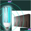 УФ-лампы Amazon Traviolet Лампа для дезинфекции 60 Вт E27 Бытовая стерилизация Uvc Corn Drop Доставка Освещение Праздник Dhkfv