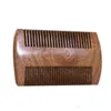 Hårborstar Combs Green Sandalwood Pocket Beard Doublesided Beautifly Carved Craft Fashion Handmade Natural Wood Comb Drop Delivery Dhqdz