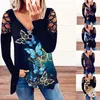 Women's T Shirts Winter Spring Women Tops Tees Hollow Out Vintage Femme Zipper Sexy Hole Befree Boho Full Long SleeveWomen's