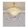 Lampy wiszące nowoczesne żyrandol salon prosta oświetlenie atmosfera lampka domowa luksusowa sypialnia europejska restauracja Crystal Drop dht9k