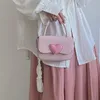 Torby wieczorowe xiuya różowa miłość kontrast kolor dziewczyna śliczna torebka panie letnie moda francuska luksusowa sieć crossbody dla kobiet 230203