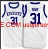 Anpassade män ungdomskvinnor Vintage #31 Sam Bowie Kentucky Wildcats Basketball Jersey S-4XL 5XL Custom Any Name Number Jersey