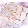 Armreif 26 Buchstaben Roségold Sier Love Knot Armband Mädchen Willst du meine Brautjungfer sein Schmuck Persönlichkeit Runder Anhänger Kette Drop Deliv Otrk9