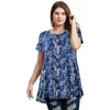 Women's Plus Size T-Shirt Womens Plus Size Tops Summer Short Sleeve Retro Printing Bluse Blouse Tee Female Long Long Long Ladies Top 230203