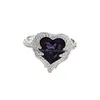 Anello solitario Gioielli di moda 925 Sterling Sier Gemma cuore Zircone Ala d'angelo Per le donne Amore Desiderio Drop Delivery Dhfxy