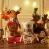 Julekorationer Candy Jar Storage Bottle Cartoon Elk Bag Cookie Can Boxes Child Kids Gifts Navidad År 2023 Dekor