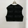 Cropped Tank Tops Black Women T Shirt Letters Printed Vest INS Fashion Street Style Tanks