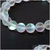 Perlé Sirène Verre Cristal Pierre De Lune Strand Mticolor Labradorite Pierre Charme Bracelet À La Main Bracelet Cadeaux Bijoux Dro Dhgarden Dhc61