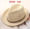 Cappelli a tesa larga da donna Cappello da sole in paglia Estate dolce Retro Kid Girls Beach Genitore-bambino Panama Chapeu Feminino Fedora