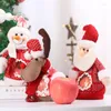 Christmas Decorations Gift Fabric Apple Bag Kids Snowman Pocket Xmas Decoration For Tree Ornaments