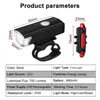 Lights Road Bike Front Rear Light USB Rechargeable LED 2500 LM Bicycle Headlight Taillight Flashlight Lantern Lamp MTB Accessories 0202