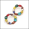 Hoop Huggie okrągłe koło kolorfy kryształowe kolczyki dla kobiet ślub ślubny tęczowy hurtowa biżuteria prezenty dostawa OTH1B