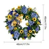 Decorative Flowers & Wreaths Ukrainian Flag Sunflower Front Door Garland 20 Inch Wreath Spring Decor Festive Ornament SpringDecorative