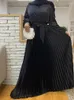 Roupas étnicas Ramadã Mulheres Muslim Pleated Dress Long Dresh