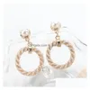 Stud Fashion Jewelry Pearl Beads Hoop Sweet Dangle Earrings Drop Delivery Dhatq