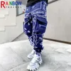 Herrbyxor Rainbowtouches last Sweatpants Mens Zip Pocket Men Bandana Mönster Tyg Running Trousers 230203