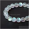 Perlé Sirène Verre Cristal Pierre De Lune Strand Mticolor Labradorite Pierre Charme Bracelet À La Main Bracelet Cadeaux Bijoux Dro Dhgarden Dhc61