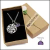 Pendant Necklaces Love Heart Mom Crystal Birthstone Necklace Stainless Steel Chain Charm Mothers Day Birthday Gift For Drop Delivery Ot0At