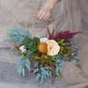 Ghirlande di fiori decorativi 10-40 cm Anello di metallo in ferro dorato Decorazione di nozze Ghirlanda di sposa Fai da te Cattura Dream Hoop Materiale Fiore artificiale