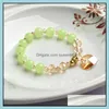 Charm Bracelets Womens Pseras Sier Plated Arm Pseira Femme Bijoux Bead Drop Delivery Jewelry Dhg9Y