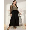 Etnische kleding Vrouwen losse feestavond lange jurk luxe moslim abaya's Arabische jurk islam Vestido Midden -Oosten Dubai lente zomer plus 4xl