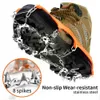 Crampons Anti Slip 8-Teeth Ice Shoes Spike Grip Grip Boots Lacking Altounting Carmon