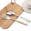 Dinnerware Sets Zoseil 24Pcs Set Vintage Fork Knife Spoon Stainless Steel Flatware Tableware Kitchen Silverware Bright Cutlery