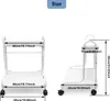 White Pedicure Trolley Nail Salon Rolling Foot Basin Cart Foot Bath Foot Massage Tool Elitzia ETST22