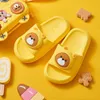 Zapatilla niñas baño niños dibujos animados lindo oso bebé diapositivas zapatos niños interior antideslizante casa zapatillas niño verano al aire libre