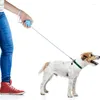 Hundhalsar Infällbar koppel Roulette för små hundar husdjur automatisk katt bly valp promenad leder mini rund form